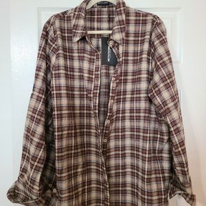 OVERSIZED PLAID FLANNEL